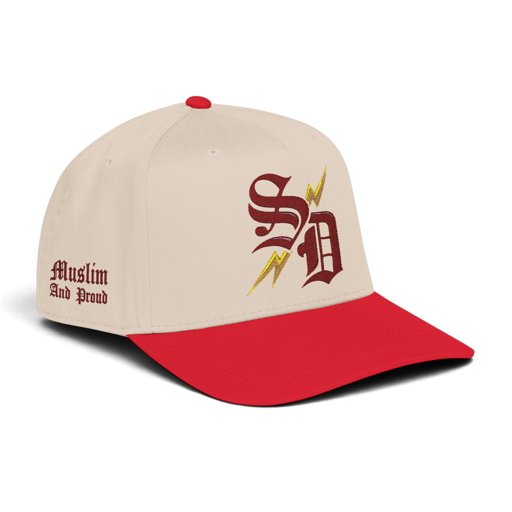 Proud Muslim - Curved Line (Red)