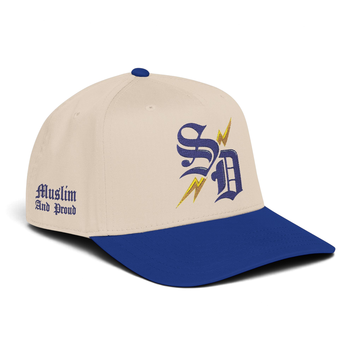 Proud Muslim - Curved Line (Blue)